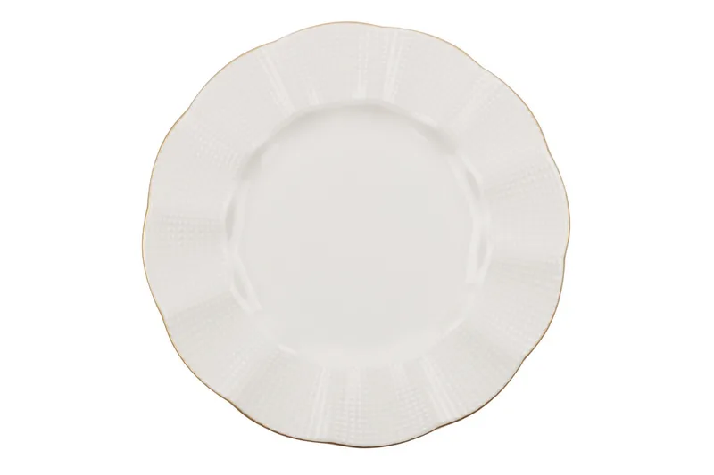 Adine Porcelæn Middagsservice 24 Dele Porcelæn - Creme/Guld - Husholdning - Servering & opdækning - Tallerkener