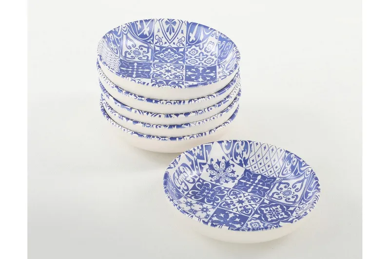Assietter - Hvid/Mørkeblå - Husholdning - Servering & opdækning - Tallerkener - Asietter