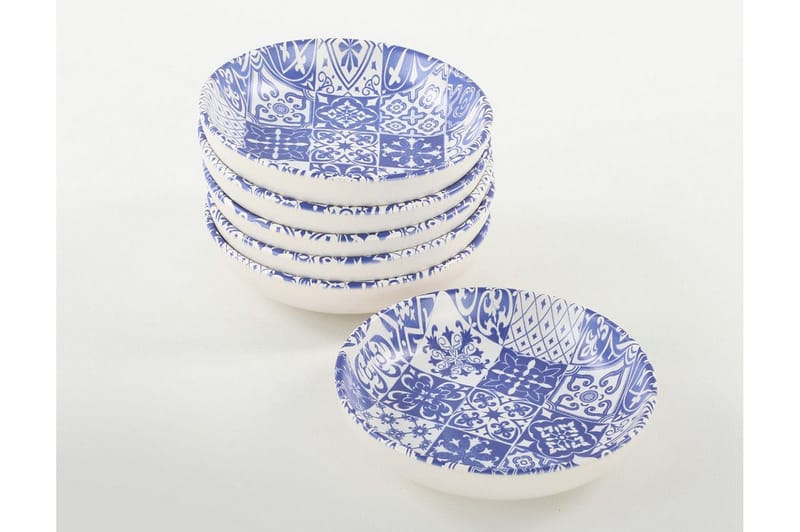 Assietter - Hvid/Mørkeblå - Husholdning - Servering & opdækning - Tallerkener - Asietter