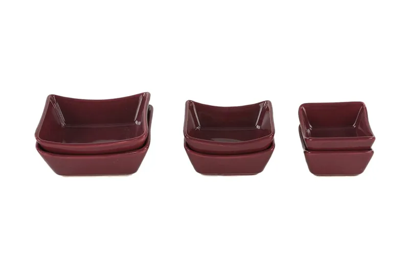 Assietter - Mørkelilla - Husholdning - Servering & opdækning - Tallerkener - Firkantede tallerkner