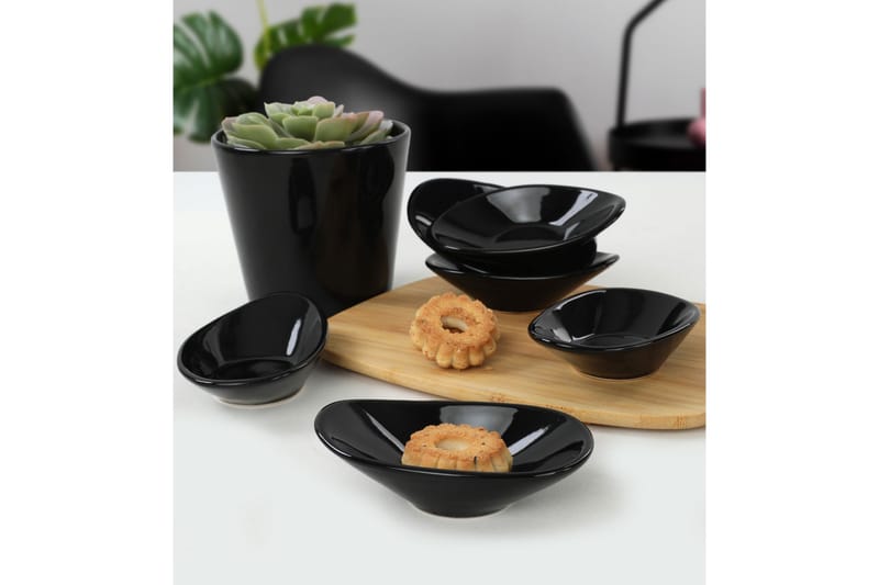 Katyayani Dyb Tallerken 12 cm, Sort