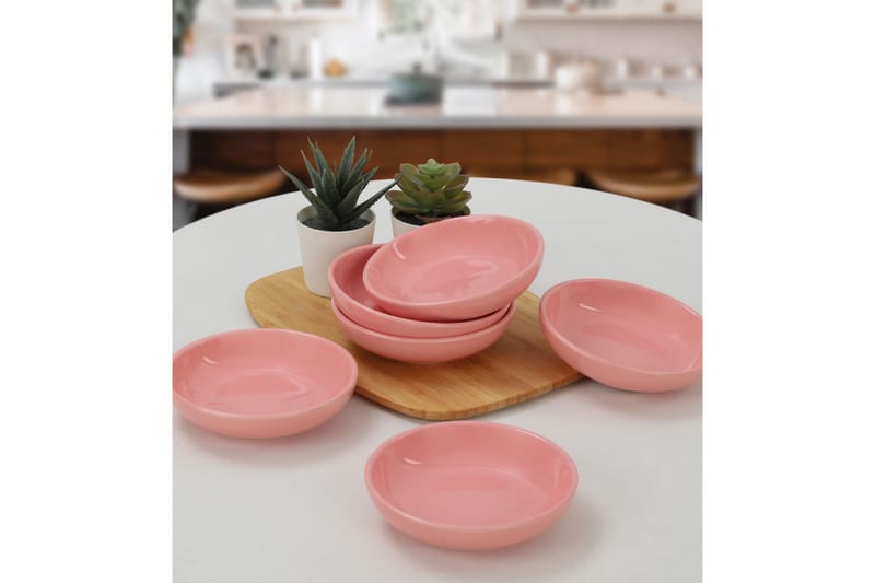 Kausal Dyb Tallerken - Rosa - Husholdning - Servering & opdækning - Tallerkener - Dybe tallerkner