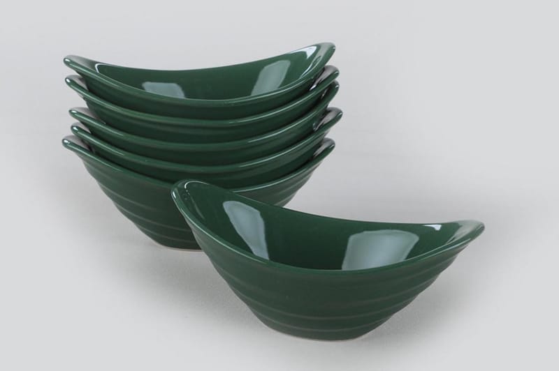 Skålesæt 6 stk - Grøn - Husholdning - Servering & opdækning - Tallerkener - Dybe tallerkner