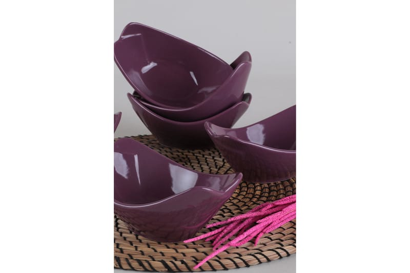 Skålesæt 6 stk - Lilla - Husholdning - Servering & opdækning - Tallerkener - Dybe tallerkner