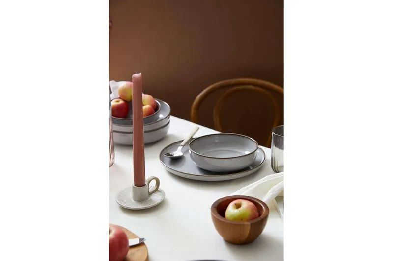 Spisestel (12 Dele) Pinewick Grå - Kulgrå - Husholdning - Servering & opdækning - Tallerkener - Servicesæt & tallerkner sæt