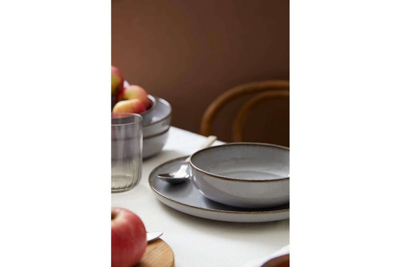 Spisestel (12 Dele) Pinewick Grå - Kulgrå - Husholdning - Servering & opdækning - Tallerkener - Servicesæt & tallerkner sæt