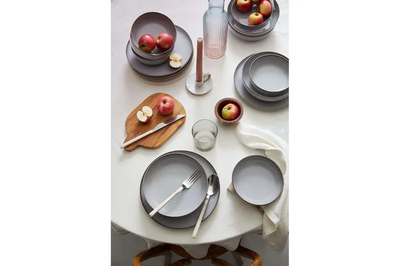 Spisestel (12 Dele) Pinewick Grå - Kulgrå - Husholdning - Servering & opdækning - Tallerkener - Servicesæt & tallerkner sæt