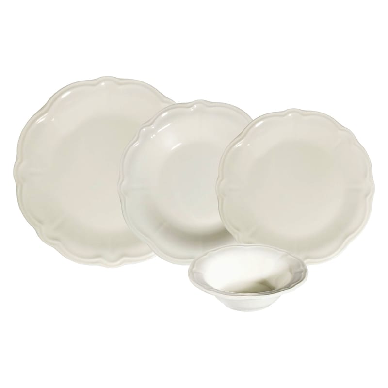 Spisestel (24 dele) Opviq Fulya Fulya 24 (32 x 36 x 41 cm) Hvid - Hvid - Husholdning - Servering & opdækning - Tallerkener