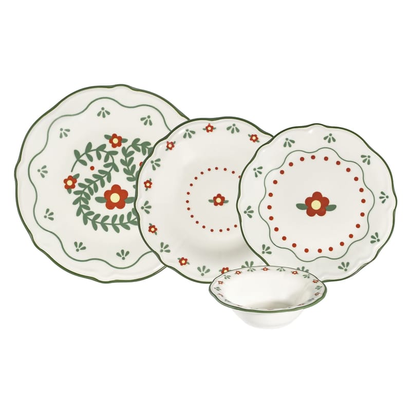 Spisestel (24 dele) Opviq Marcelin Fulya 24 (32 x 36 x 41 cm) Flerfarvet - Flerfarvet - Husholdning - Servering & opdækning - Tallerkener