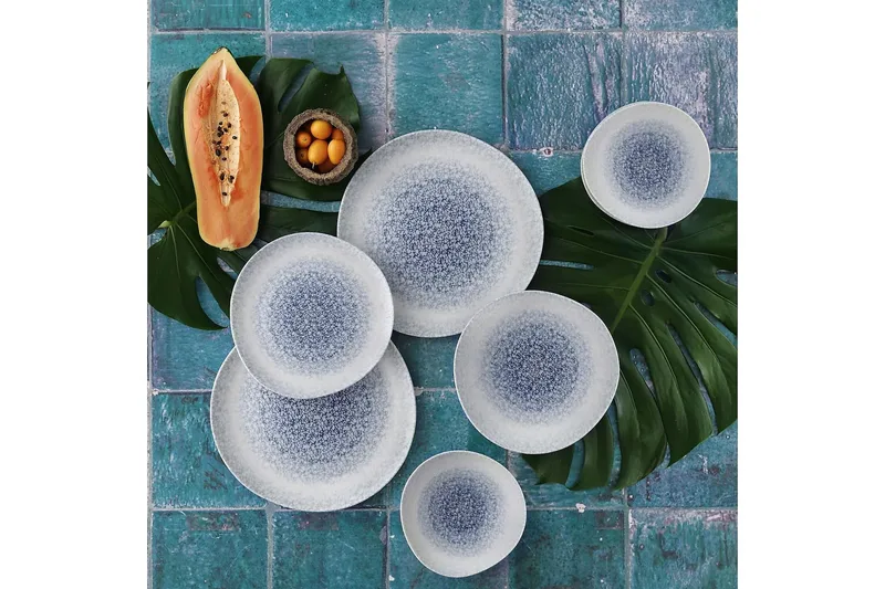 Subatan Tallerkensæt 24 Dele - Porcelæn/Hvid - Husholdning - Servering & opdækning - Tallerkener - Servicesæt & tallerkner sæt