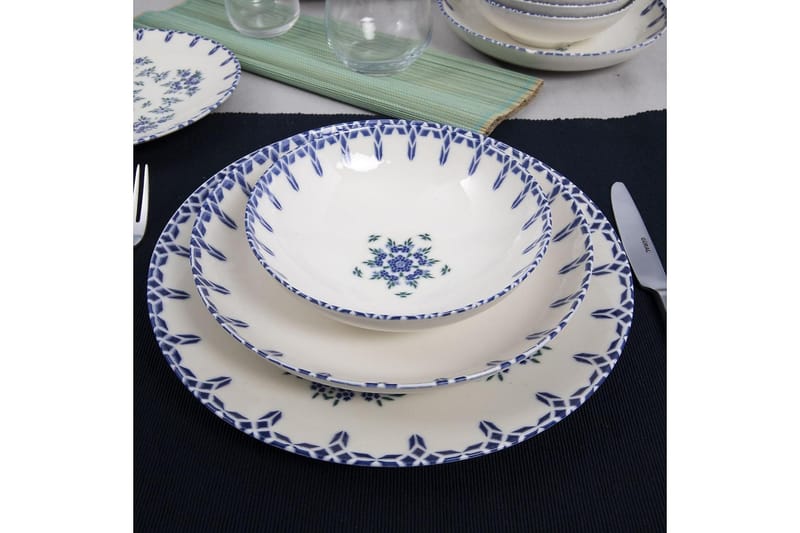 Subatan Tallerkensæt 24 Dele - Porcelæn/Hvid - Husholdning - Servering & opdækning - Tallerkener
