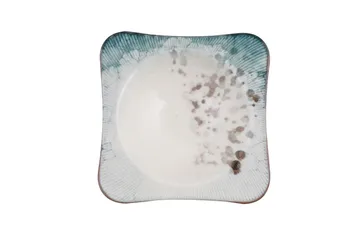 Subatan Tallerkensæt 24 dele - Porcelæn/Flerfarvet - Husholdning - Servering & opdækning - Tallerkener - Firkantede tallerkner