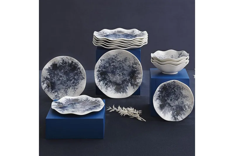 Subatan Tallerkensæt 24 dele - Porcelæn / Hvid - Husholdning - Servering & opdækning - Tallerkener - Servicesæt & tallerkner sæt