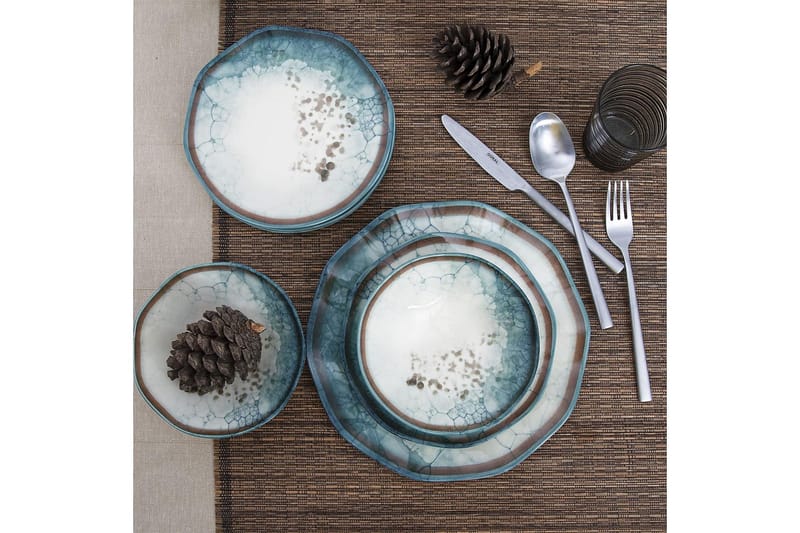 Subatan Tallerkensæt 24 dele, Porcelæn/Flerfarvet