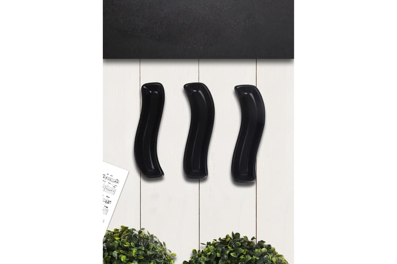 Tallerkensæt 3 stk - Sort - Husholdning - Servering & opdækning - Tallerkener - Servicesæt & tallerkner sæt