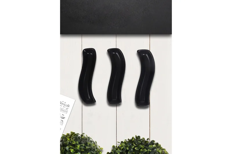 Tallerkensæt 3 stk - Sort - Husholdning - Servering & opdækning - Tallerkener - Servicesæt & tallerkner sæt