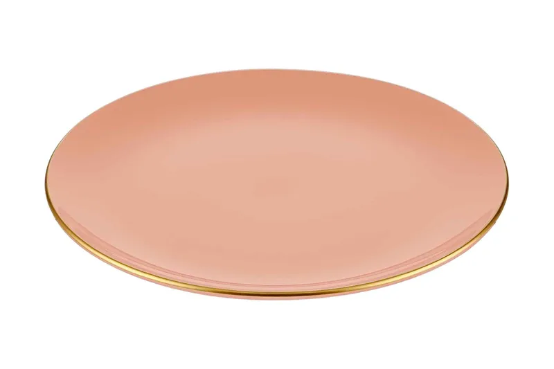 Tallerkensæt 6 stk, Lakslyserød