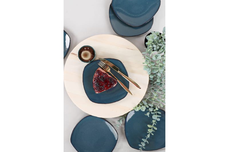 Tallerkensæt 6 stk - Mørkeblå - Husholdning - Servering & opdækning - Tallerkener