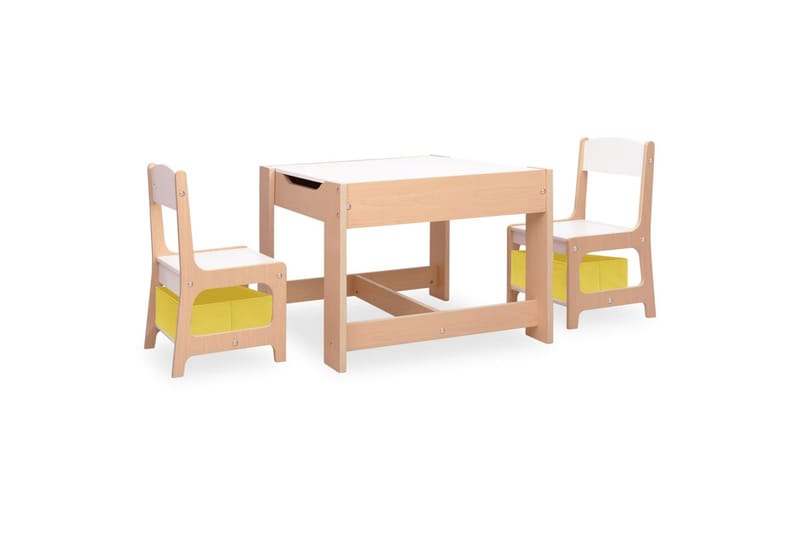 børnebord med 2 stole MDF - Brun - Møbler - Børnemøbler - Børneborde