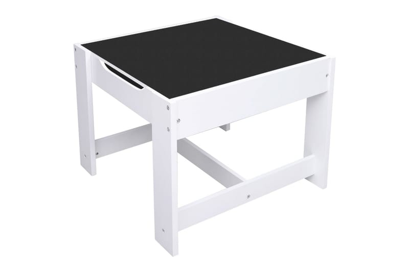 børnebord med 2 stole MDF hvid - Hvid - Møbler - Børnemøbler - Børneborde
