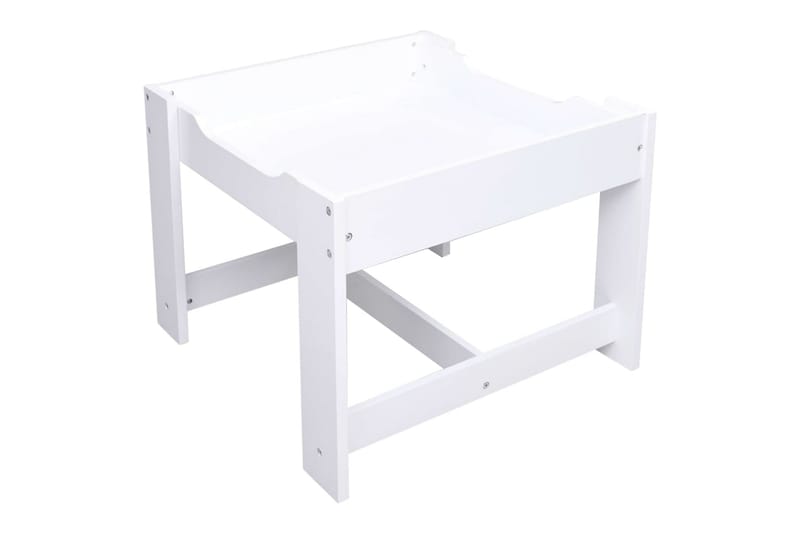børnebord med 2 stole MDF hvid - Hvid - Møbler - Børnemøbler - Børneborde