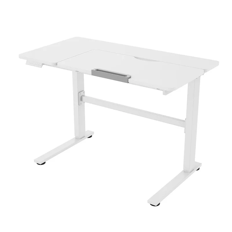 Børneskrivebord HOME4YOU Ergo Kid med 1 motor 112x60x56-80 cm Hvid, Hvid