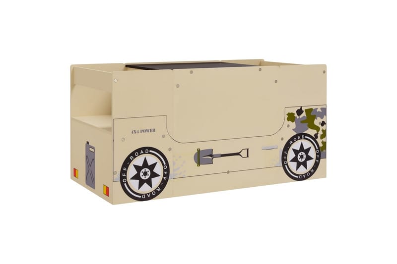 bord- og stolesæt til børn 3 dele offroad bil-design MDF - Beige - Møbler - Børnemøbler - Børneborde