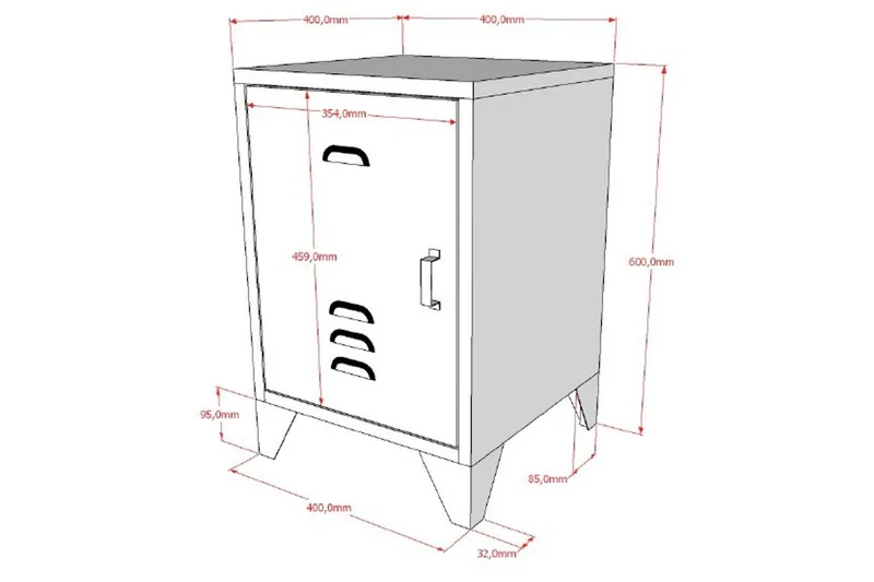 Natbord Bronxx Blå - Blå - Møbler - Børnemøbler - Børneborde - Sengebord børn