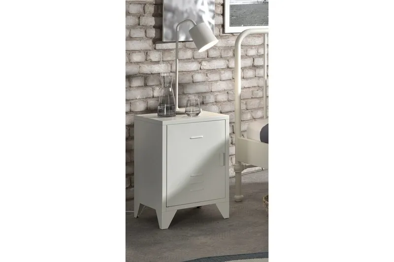 Natbord Bronxx Hvid - Hvid - Møbler - Børnemøbler - Børneborde - Sengebord børn