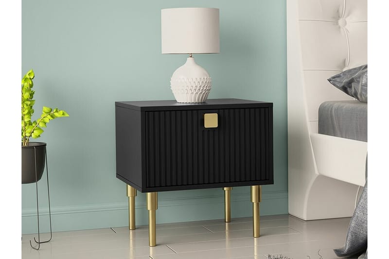 Glenndale Børnesengebord 50 cm - Sort - Møbler - Børnemøbler - Børneborde - Sengebord børn