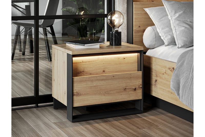 Rathmore Børnesengebord 48 cm - Sort - Møbler - Børnemøbler - Børneborde - Sengebord børn