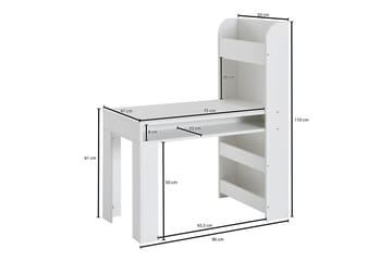 Barnskrivbord Wohnling Vit - Møbler - Børnemøbler - Børneborde - Skrivebord børn