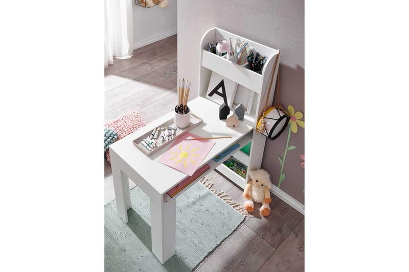 Barnskrivbord Wohnling Vit - Møbler - Børnemøbler - Børneborde - Skrivebord børn
