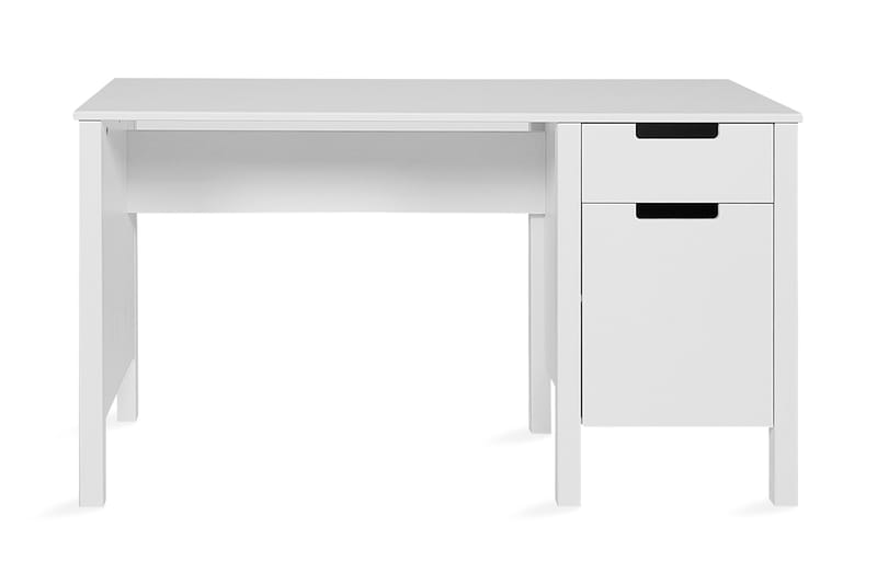 Jeda Skrivebord 135 cm - Hvid Fyrretræ - Skrivebord børn
