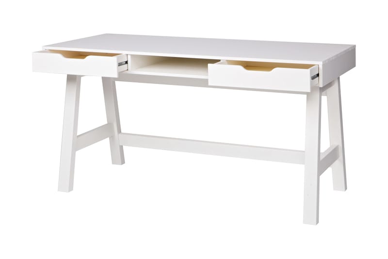Nikki Skrivebord 140 cm - Hvid Fyrretræ - Skrivebord børn