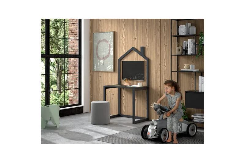 Skrivebord Dallas Antracit - Antracit - Møbler - Børnemøbler - Børneborde - Skrivebord børn