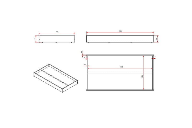 Skuffe Peuterseng Grå - Grå - Møbler - Børnemøbler - Børneborde - Sengebord børn