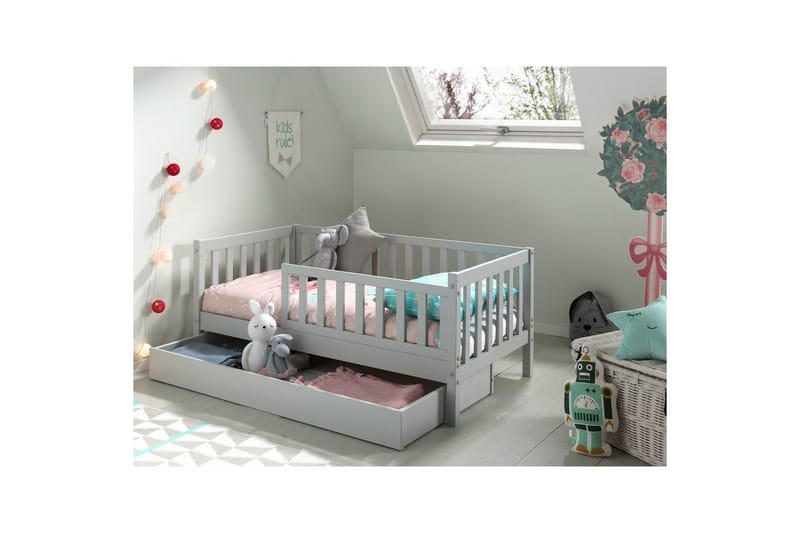 Skuffe Peuterseng Grå - Grå - Møbler - Børnemøbler - Børneborde - Sengebord børn