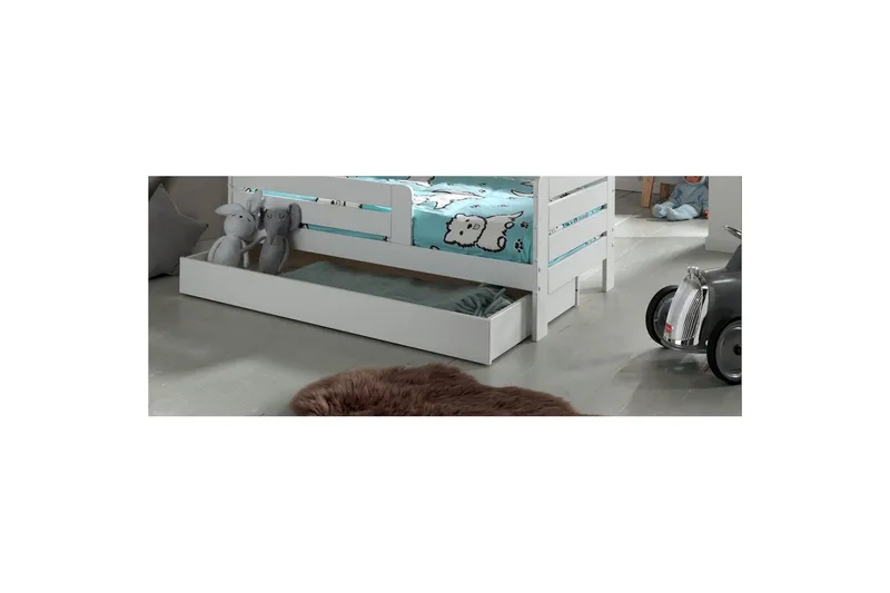 Skuffe Peuterseng Hvid - Hvid - Møbler - Børnemøbler - Børneborde - Sengebord børn