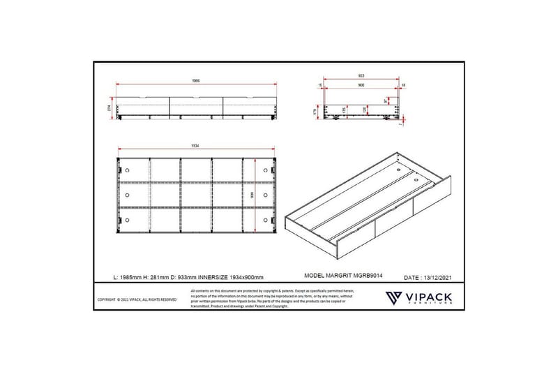 UnderBed Margarit - Møbler - Børnemøbler - Børneborde - Sengebord børn