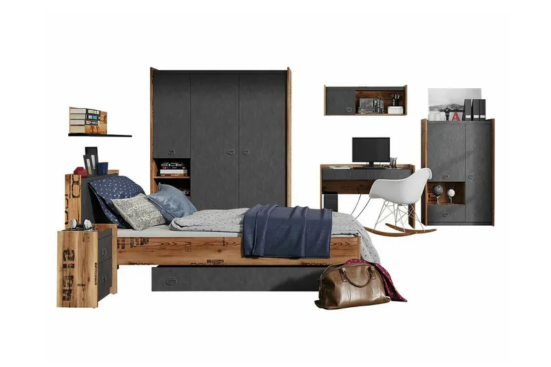 Rathmore Møbelsæt til Børneværelse, Grå