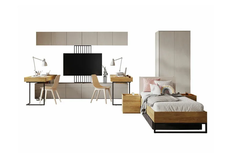 Rathmore Møbelsæt til Børneværelse, Sort