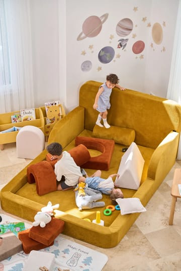 Børneseng Atelier Del Sofa Funbed Double (115 x 90 x 210 cm) Sennep - Sennep - Møbler - Børnemøbler - Børneseng & juniorseng