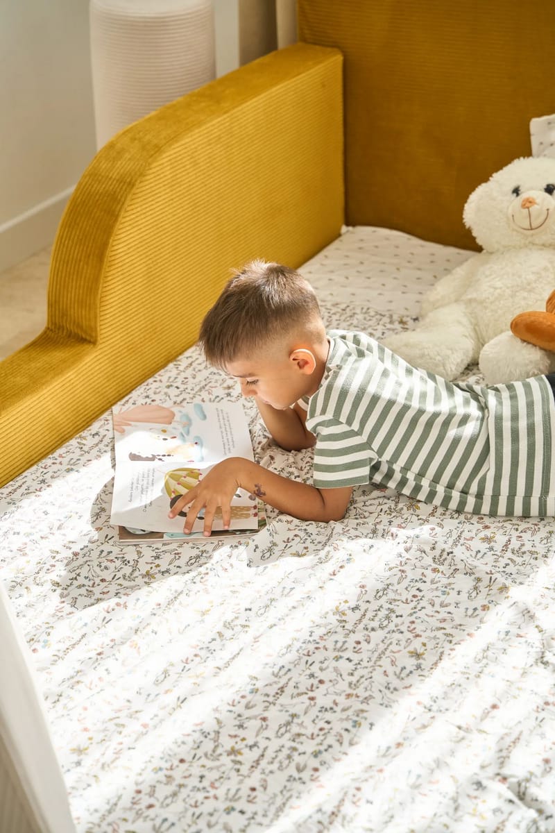 Børneseng Atelier Del Sofa Funbed Double (115 x 90 x 210 cm) Sennep - Sennep - Møbler - Børnemøbler - Børneseng & juniorseng