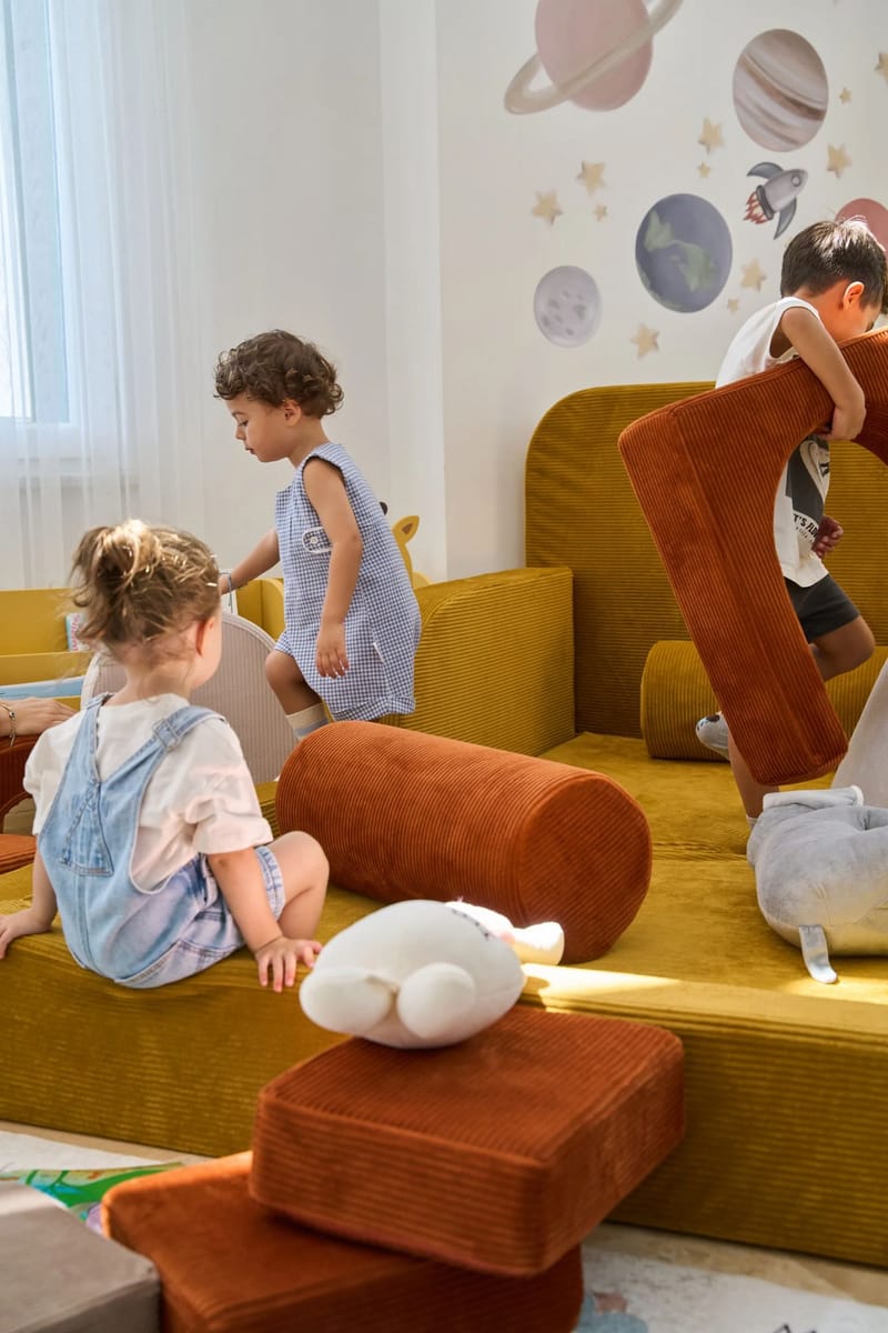 Børneseng Atelier Del Sofa Funbed Double (115 x 90 x 210 cm) Sennep - Sennep - Møbler - Børnemøbler - Børneseng & juniorseng