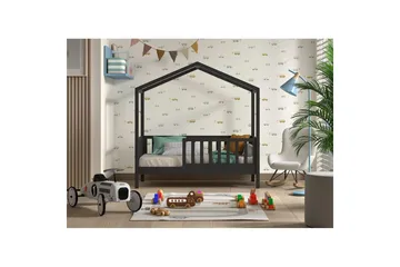 Børnehus Seng Dallas 70x140 cm Antracit - Antracit - Møbler - Børnemøbler - Børneseng & juniorseng