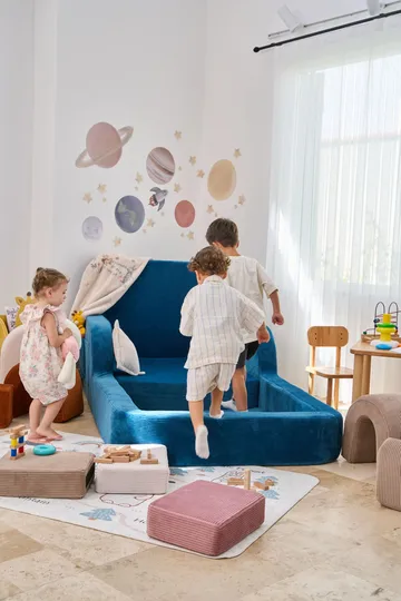 Børneseng Atelier Del Sofa Funbed Enkelt (90 x 90 x 210 cm) Indigo - Indigo - Møbler - Børnemøbler - Børneseng & juniorseng