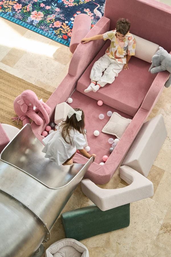 Børneseng Atelier Del Sofa Funbed Enkelt (90 x 90 x 210 cm) Pink - Pink - Møbler - Børnemøbler - Børneseng & juniorseng