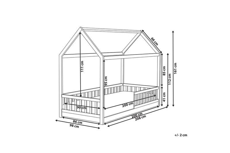 Børneseng Cossaye - Lyst træ - Møbler - Børnemøbler - Børneseng & juniorseng - Husseng