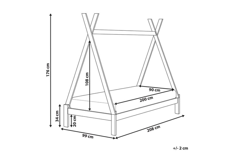 Børneseng Devay - Lyst træ - Møbler - Børnemøbler - Børneseng & juniorseng - Husseng